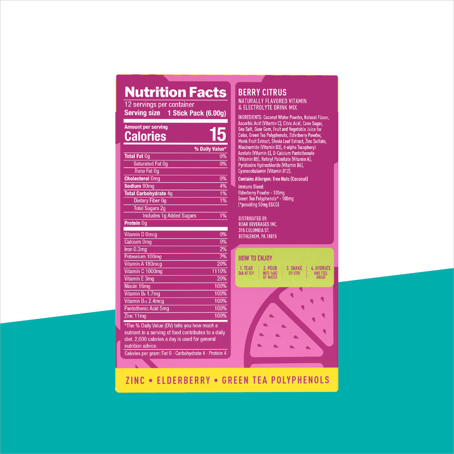 Load image into Gallery viewer, Berry Citrus Immune Support Powder (12 pack)